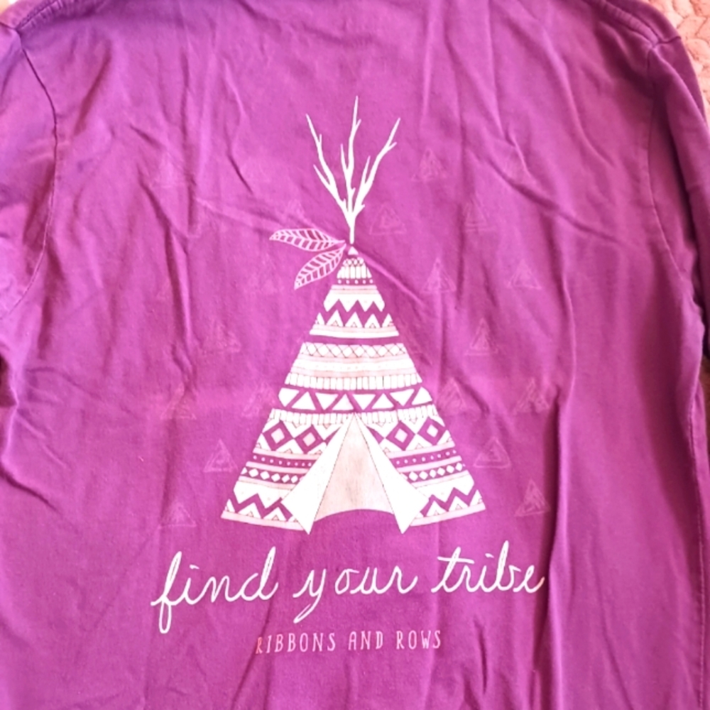 Ribbons and Rows purple long sleeve